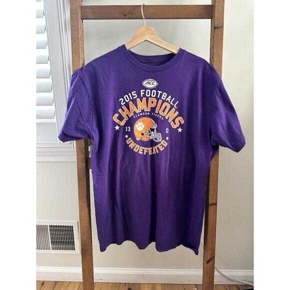 2015 Clemson Tigers ACC Champions Undefeated Team Shirt ADULT XL NCAA VINTAGE - Picture 1 of 3